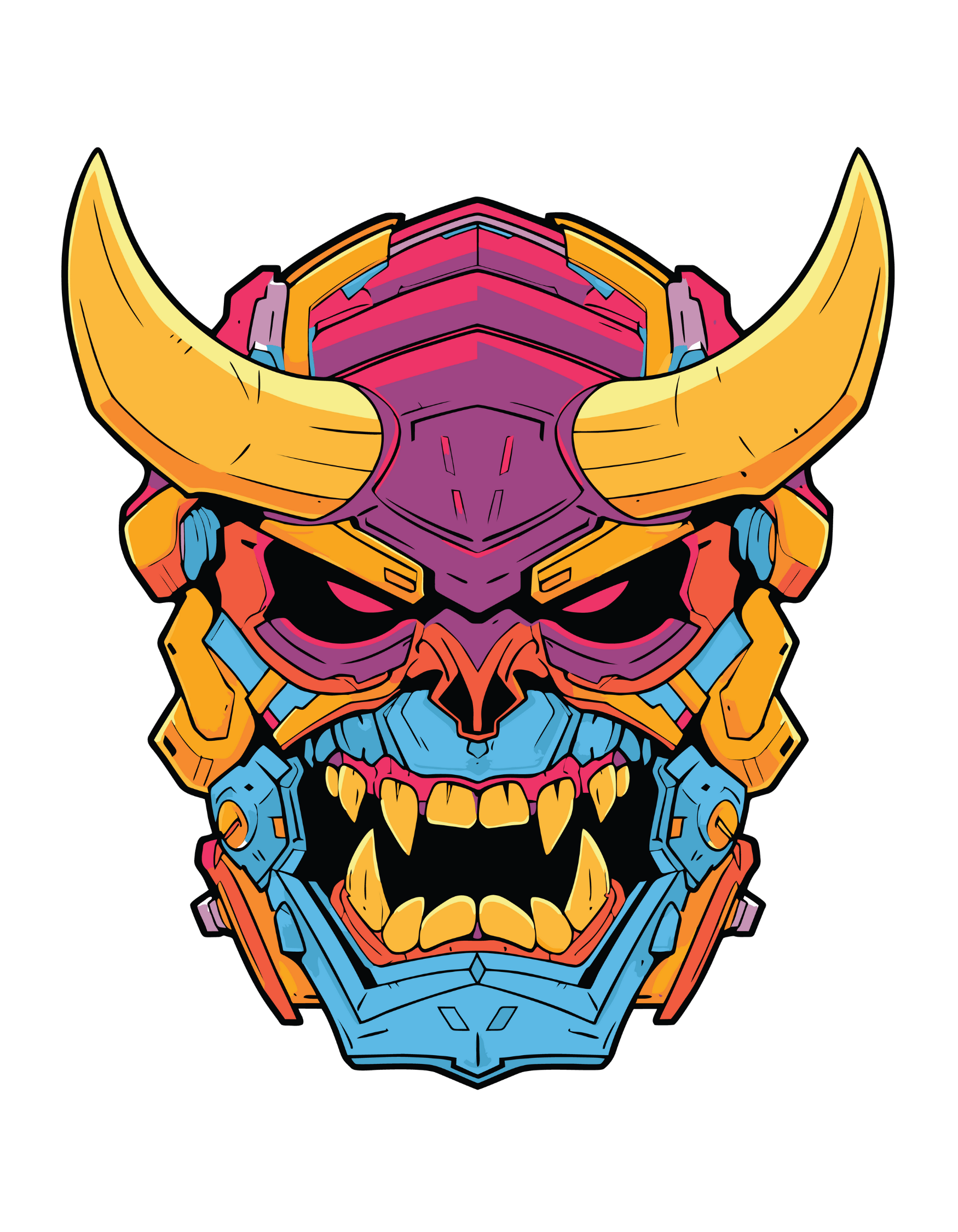 Pink Demon DTF Print  Crew T-Shirt